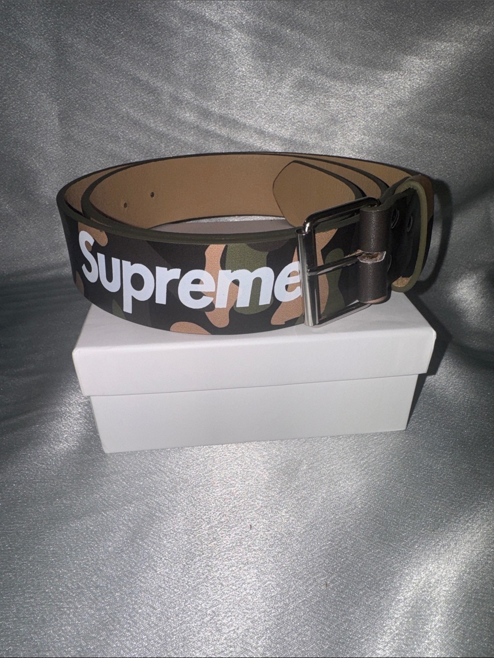 Supreme Camouflage Logo Belt in Brown and Green!🔥New! 31-35 inch waist.
